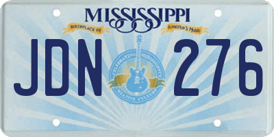 MS license plate JDN276