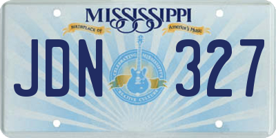 MS license plate JDN327