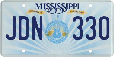 MS license plate JDN330