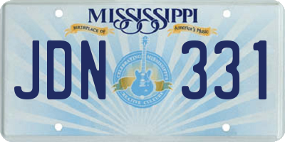 MS license plate JDN331