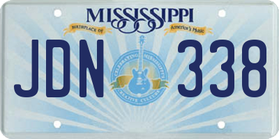 MS license plate JDN338