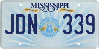 MS license plate JDN339