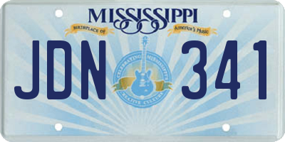 MS license plate JDN341