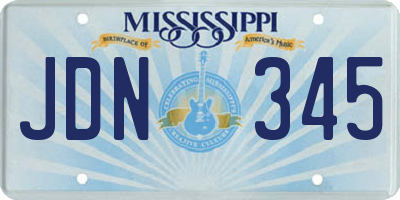 MS license plate JDN345