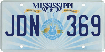 MS license plate JDN369