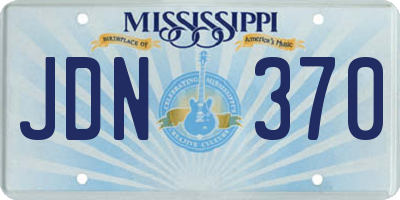 MS license plate JDN370