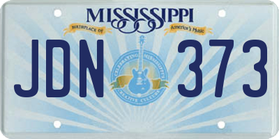 MS license plate JDN373