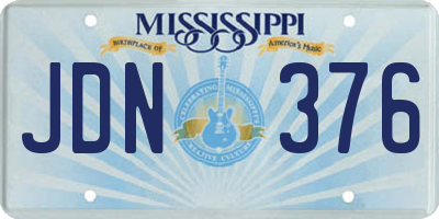 MS license plate JDN376