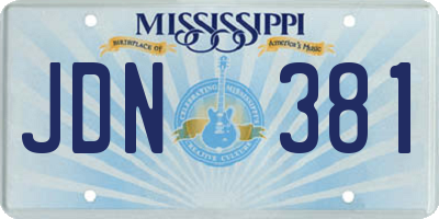 MS license plate JDN381