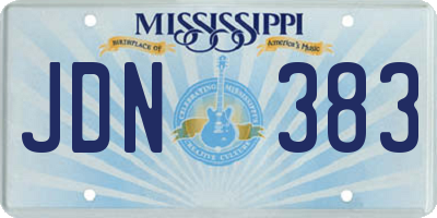 MS license plate JDN383
