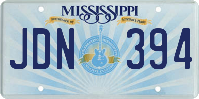 MS license plate JDN394