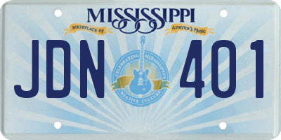 MS license plate JDN401