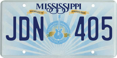MS license plate JDN405