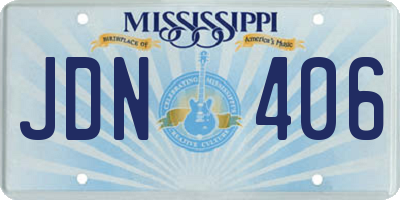 MS license plate JDN406