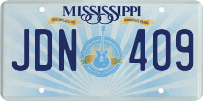 MS license plate JDN409