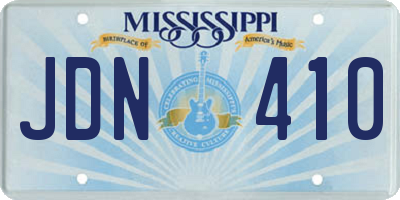 MS license plate JDN410