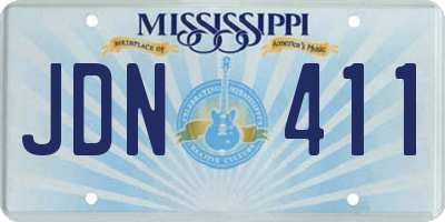 MS license plate JDN411