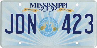MS license plate JDN423