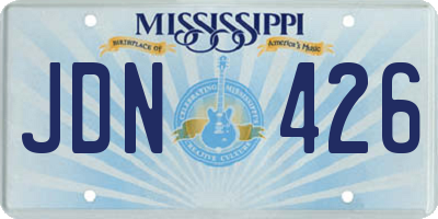 MS license plate JDN426