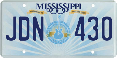 MS license plate JDN430