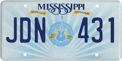 MS license plate JDN431