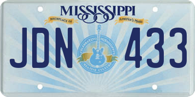 MS license plate JDN433