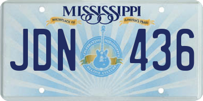 MS license plate JDN436