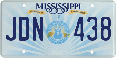 MS license plate JDN438
