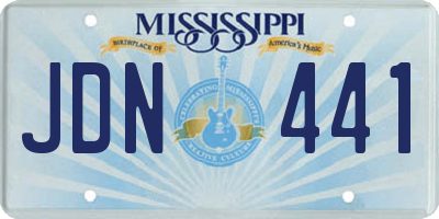 MS license plate JDN441