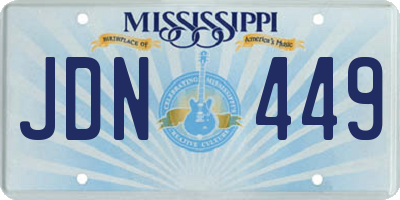 MS license plate JDN449