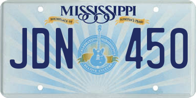 MS license plate JDN450