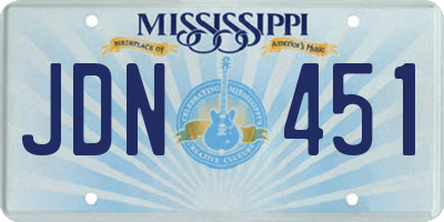 MS license plate JDN451