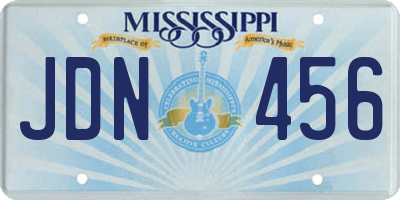 MS license plate JDN456