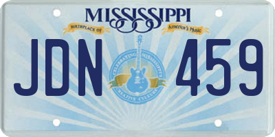 MS license plate JDN459