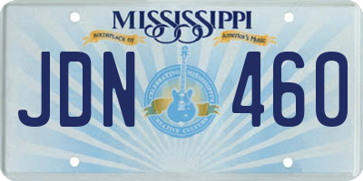 MS license plate JDN460