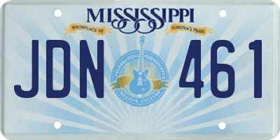 MS license plate JDN461