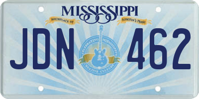 MS license plate JDN462