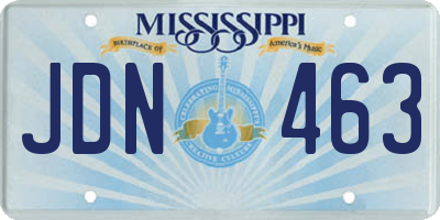 MS license plate JDN463