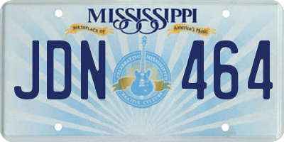 MS license plate JDN464