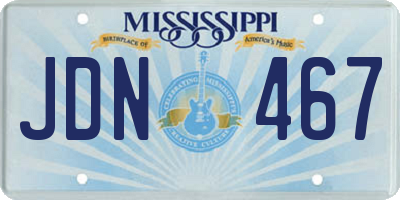 MS license plate JDN467