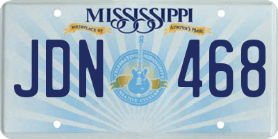 MS license plate JDN468