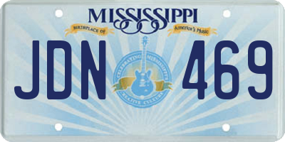MS license plate JDN469