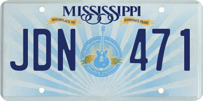 MS license plate JDN471