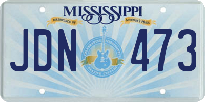 MS license plate JDN473
