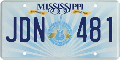 MS license plate JDN481