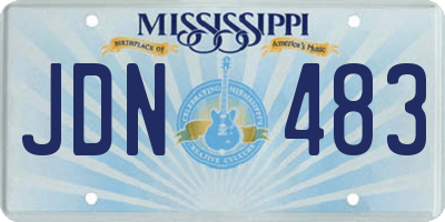 MS license plate JDN483