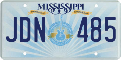 MS license plate JDN485