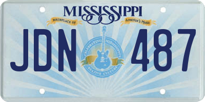 MS license plate JDN487