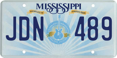 MS license plate JDN489