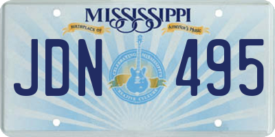 MS license plate JDN495